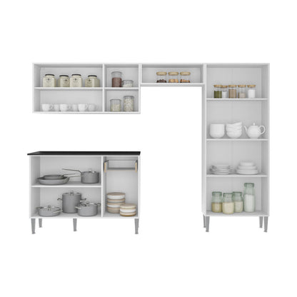 Armário De Cozinha Compacta Xangai Plus Multimóveis Branco/Fumê