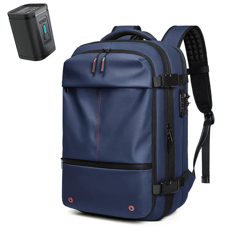 A Mochila de Viagem com Cadeado e Compressão a Vácuo Essence Trip + Brinde Necessaire